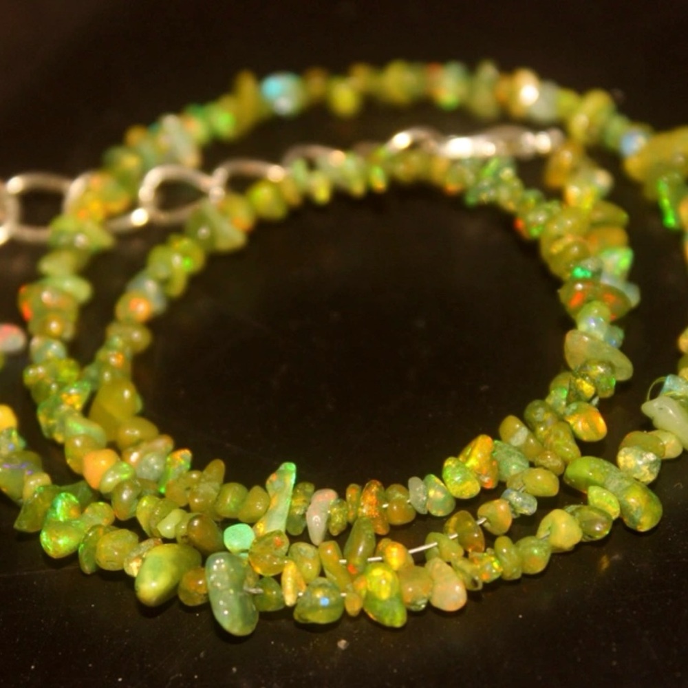 27.00 Carat Natural Ethiopian Opal Necklace